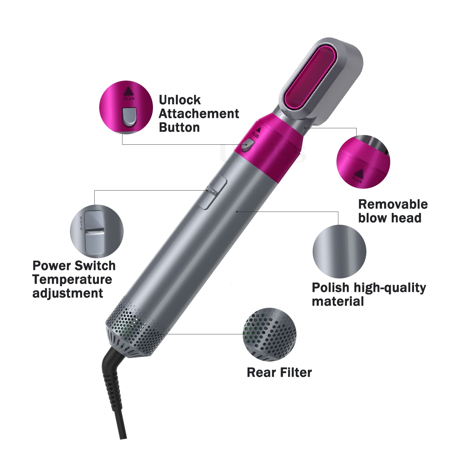 🔥Huge Sale 70 % OFF JetCurl-5-In-1 Hair Styler