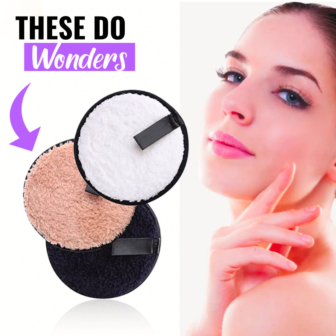 3 Pcs Powcloud-Resuable Makeup Removing Pads