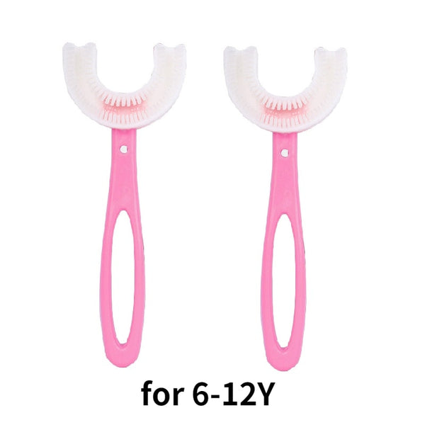 Baby Toothbrush Children 360 Degree U-shaped Child Toothbrush Teethers Soft Silicone Baby Brush Kids Teeth Oral Care Cleaning