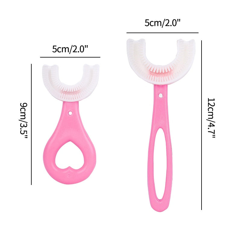 Baby Toothbrush Children 360 Degree U-shaped Child Toothbrush Teethers Soft Silicone Baby Brush Kids Teeth Oral Care Cleaning