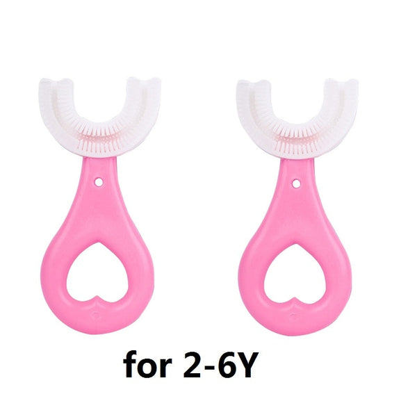 Baby Toothbrush Children 360 Degree U-shaped Child Toothbrush Teethers Soft Silicone Baby Brush Kids Teeth Oral Care Cleaning