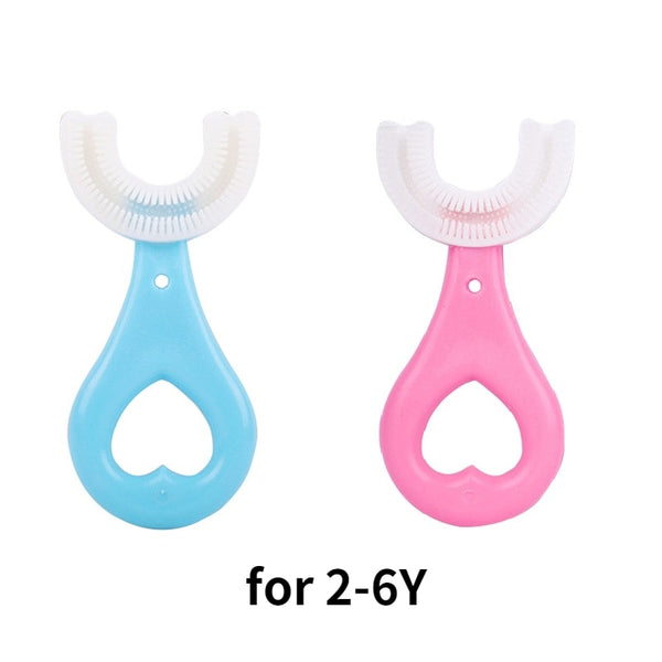 Baby Toothbrush Children 360 Degree U-shaped Child Toothbrush Teethers Soft Silicone Baby Brush Kids Teeth Oral Care Cleaning