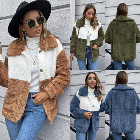 European And American Double Sided Plush Short Jacket