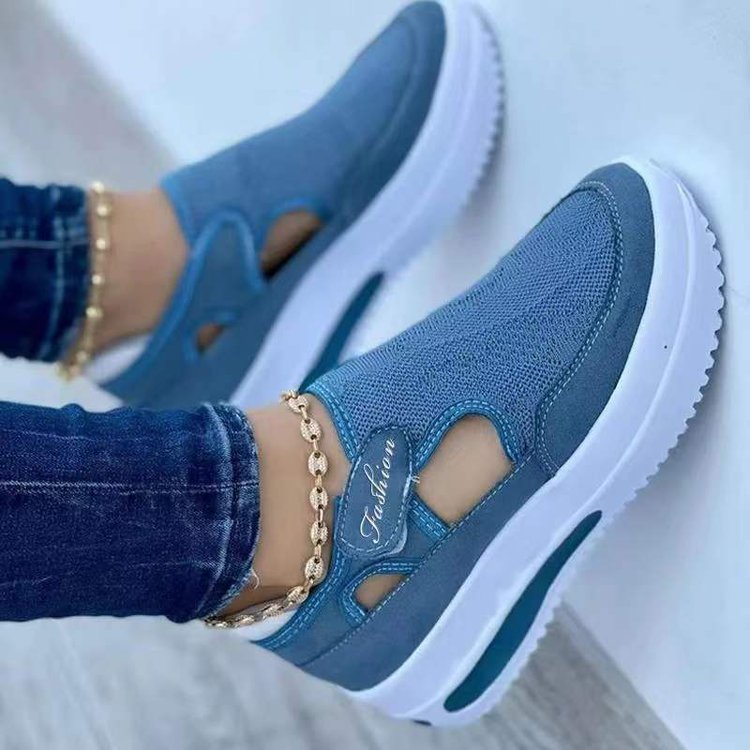 Women's Sneakers Summer New Ladies Casual Low Wedge Breathable Non-Slip Comfort Feamle Sport Shoes Mesh Shoes Fashion Style