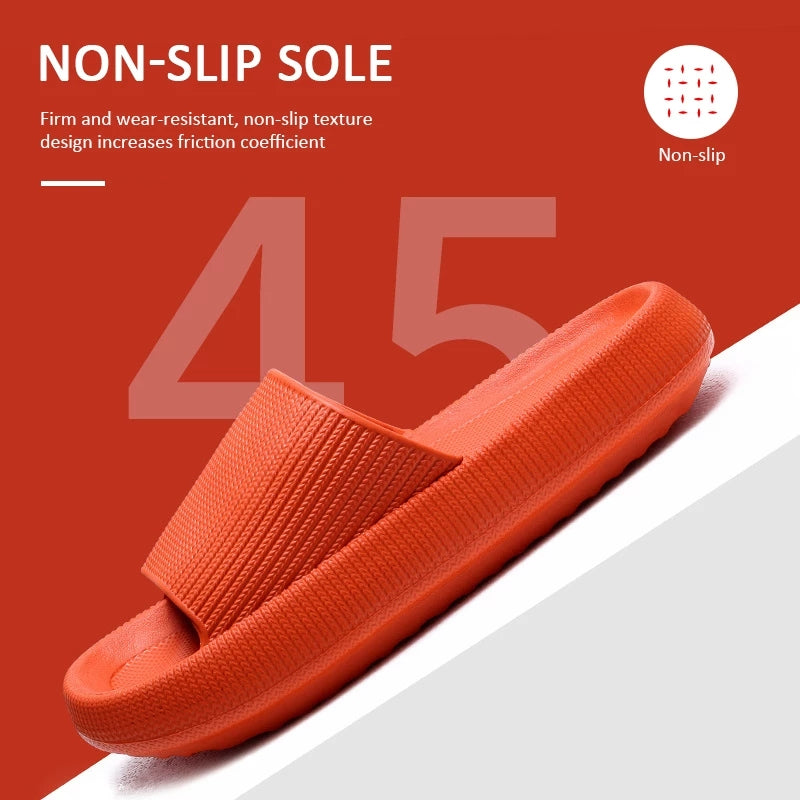 4cm Household Anti-skid Thick Soled Light Household Bathroom Couple Slippers