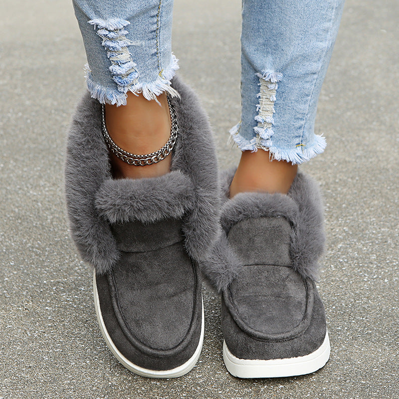 Large Size Round Toe Casual Women's Cotton Shoes